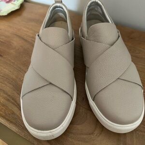 Earth Cream Sneakers with Crossover Design